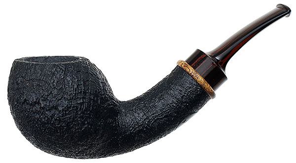 Micah Redmond Sandblasted Bent Egg with Afzelia Burl