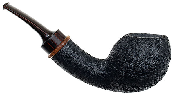 Micah Redmond Sandblasted Bent Egg with Afzelia Burl