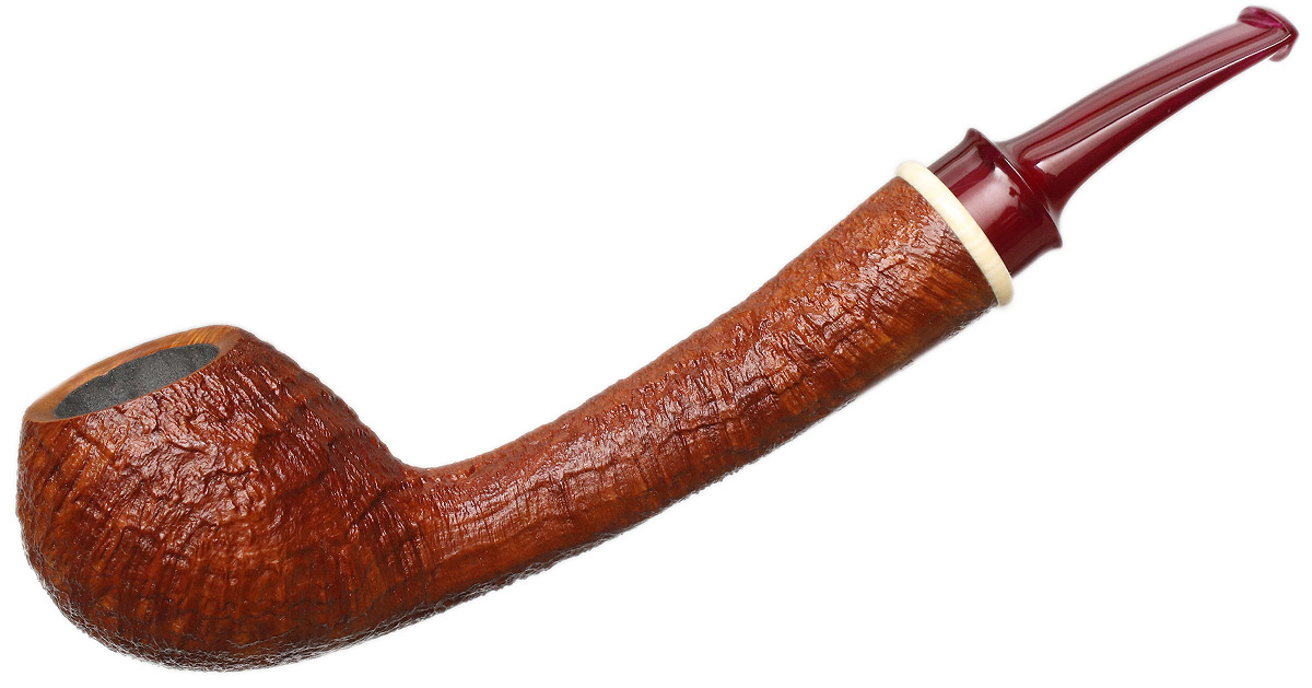 Micah Redmond Sandblasted Bent Apple with Ivorite and Bakelite