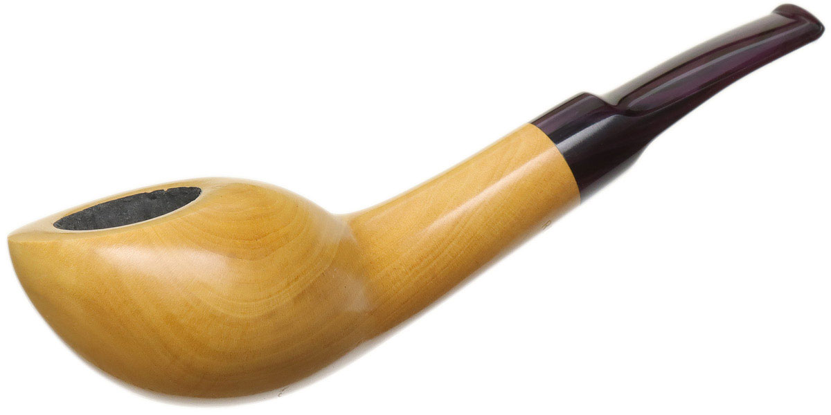 Smooth Boxwood Scoop with Bakelite Tobacco Pipe