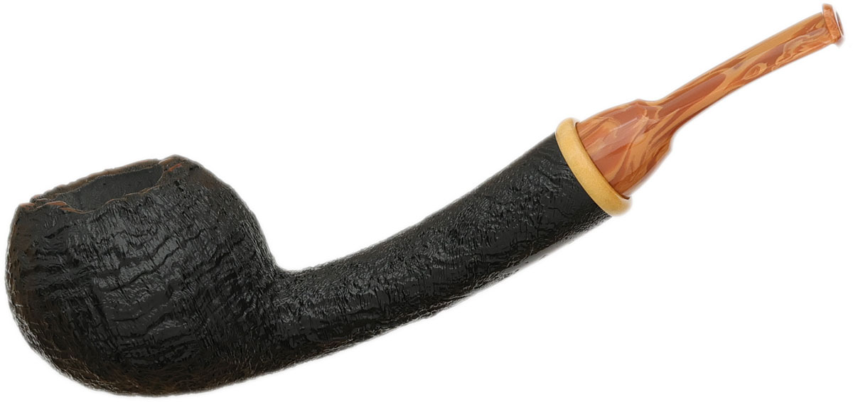 Micah Redmond Sandblasted Long Shank Apple with Boxwood and Bakelite