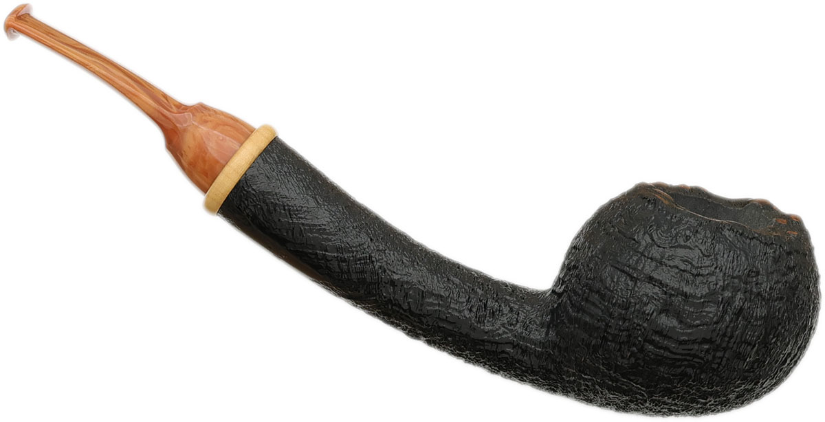 Micah Redmond Sandblasted Long Shank Apple with Boxwood and Bakelite