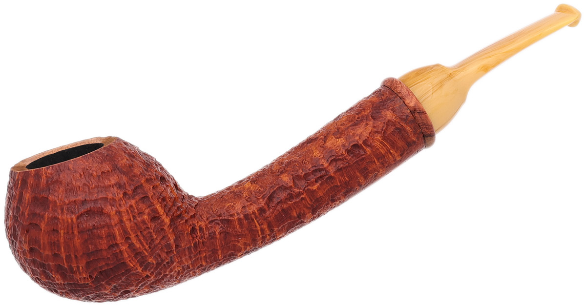 Micah Redmond Sandblasted Long Shank Egg with Amboyna Burl