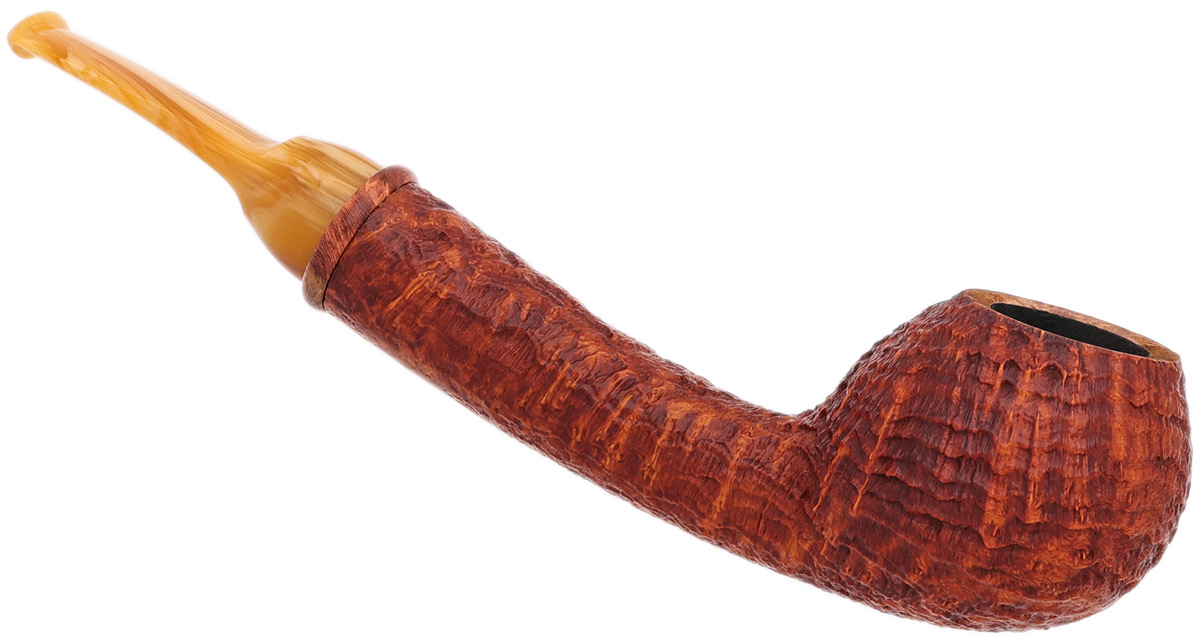 Micah Redmond Sandblasted Long Shank Egg with Amboyna Burl