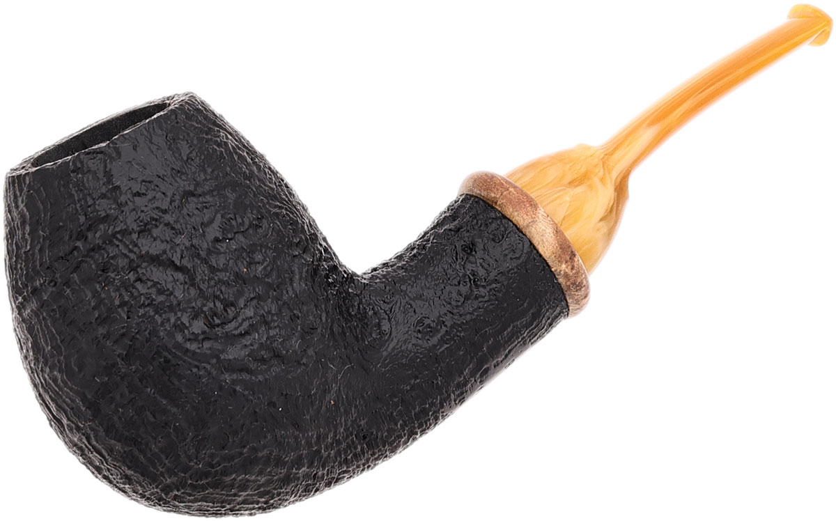 Micah Redmond Sandblasted Bent Egg with Amboyna Burl