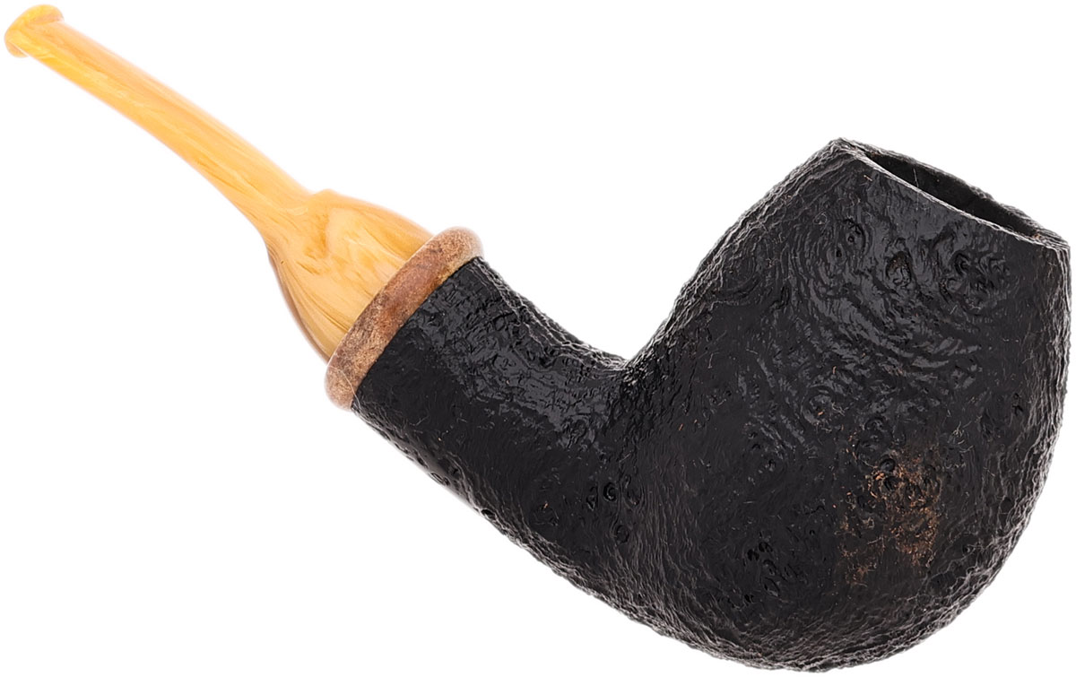 Micah Redmond Sandblasted Bent Egg with Amboyna Burl