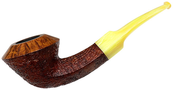 Silver Gray Partially Sandblasted Bulldog with Bakelite