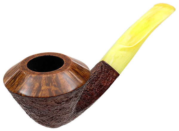 Silver Gray Partially Sandblasted Bulldog with Bakelite