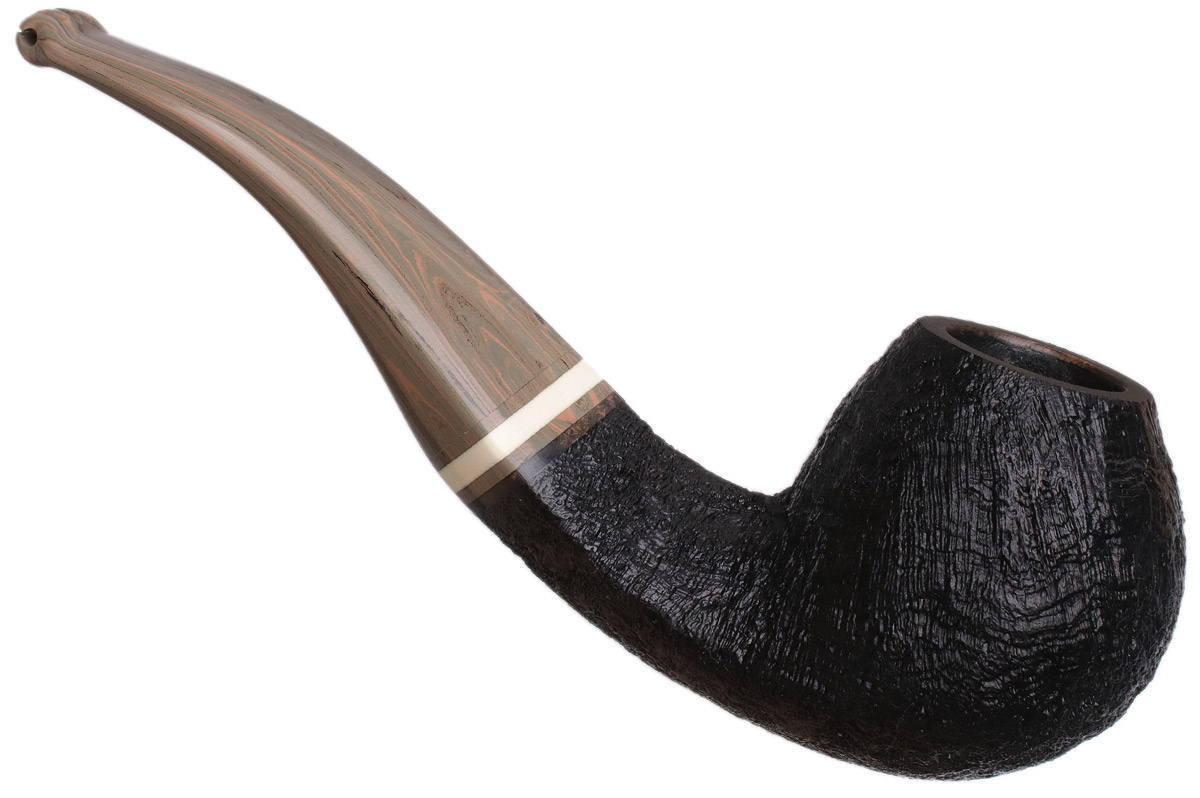 Silver Gray Sandblasted Eskimo Egg with Mammoth and NAP Stem