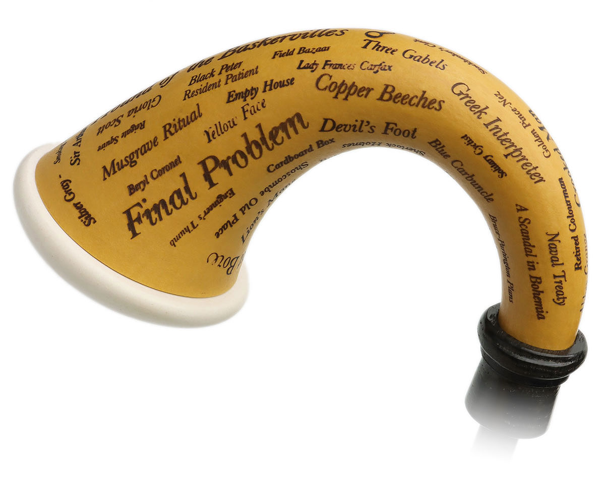Silver Gray Sherlock Holmes Gourd Calabash with Meerschaum and Morta (with Tamper)