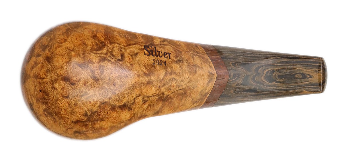 Silver Gray Smooth Eskimo Egg with Lacewood