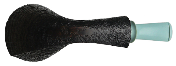 Ryan Alden Partially Sandblasted Bent Dublin with Bakelite (King of Clubs)