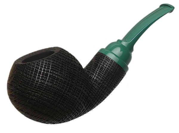 Ryan Alden Sandblasted Morta Bent Apple with Bakelite (Queen of Hearts)
