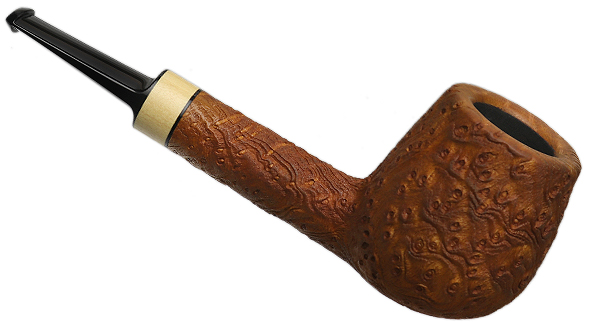 Ryan Alden Sandblasted Strawberry Wood Billiard with Boxwood (Queen of Hearts)