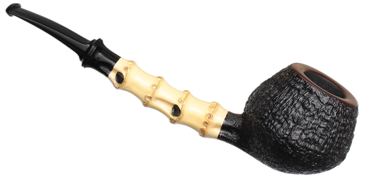 Ryan Alden Sandblasted Bent Brandy with Bamboo (Queen of Hearts)