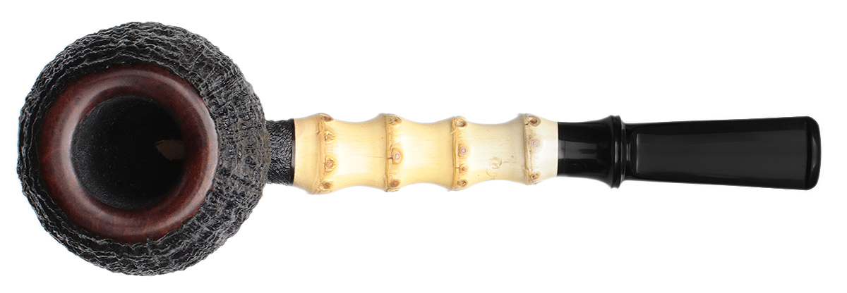 Ryan Alden Sandblasted Bent Brandy with Bamboo (Queen of Hearts)