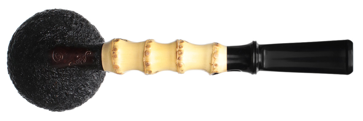 Ryan Alden Sandblasted Bent Brandy with Bamboo (Queen of Hearts)