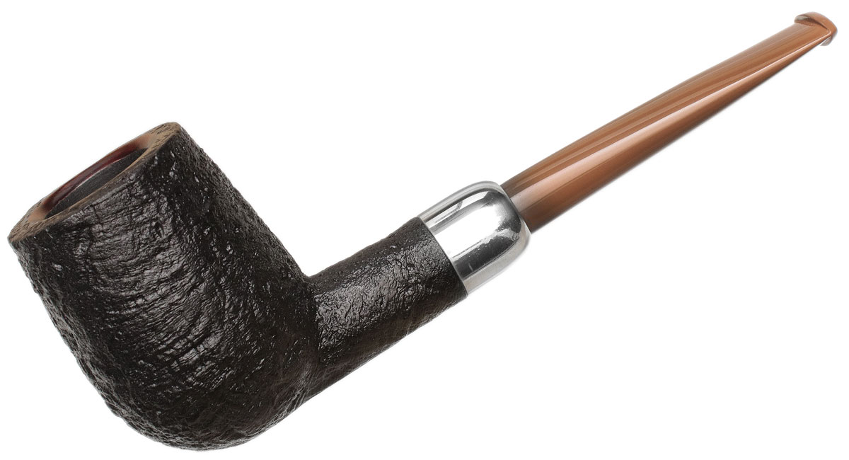 Ryan Alden Sandblasted Billiard with Silver (Queen of Hearts)