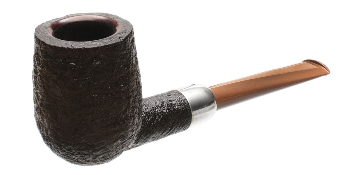 Ryan Alden Sandblasted Billiard with Silver (Queen of Hearts)