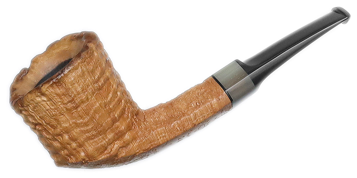 Ryan Alden Natural Sandblasted Bent Dublin with Horn (Jack of Diamonds)