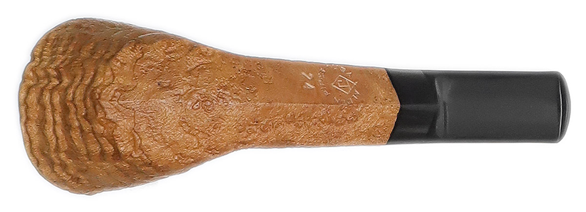 Ryan Alden Natural Sandblasted Bent Dublin with Horn (Jack of Diamonds)