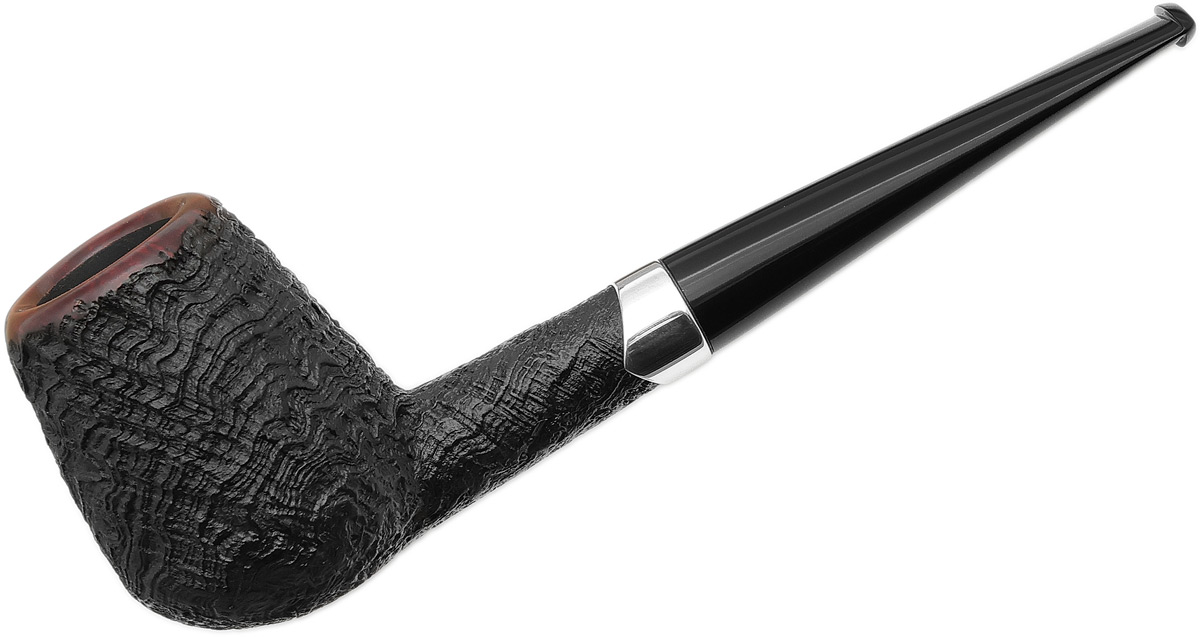 Ryan Alden Sandblasted Strawberry Wood Billiard with Silver (Queen of Hearts)