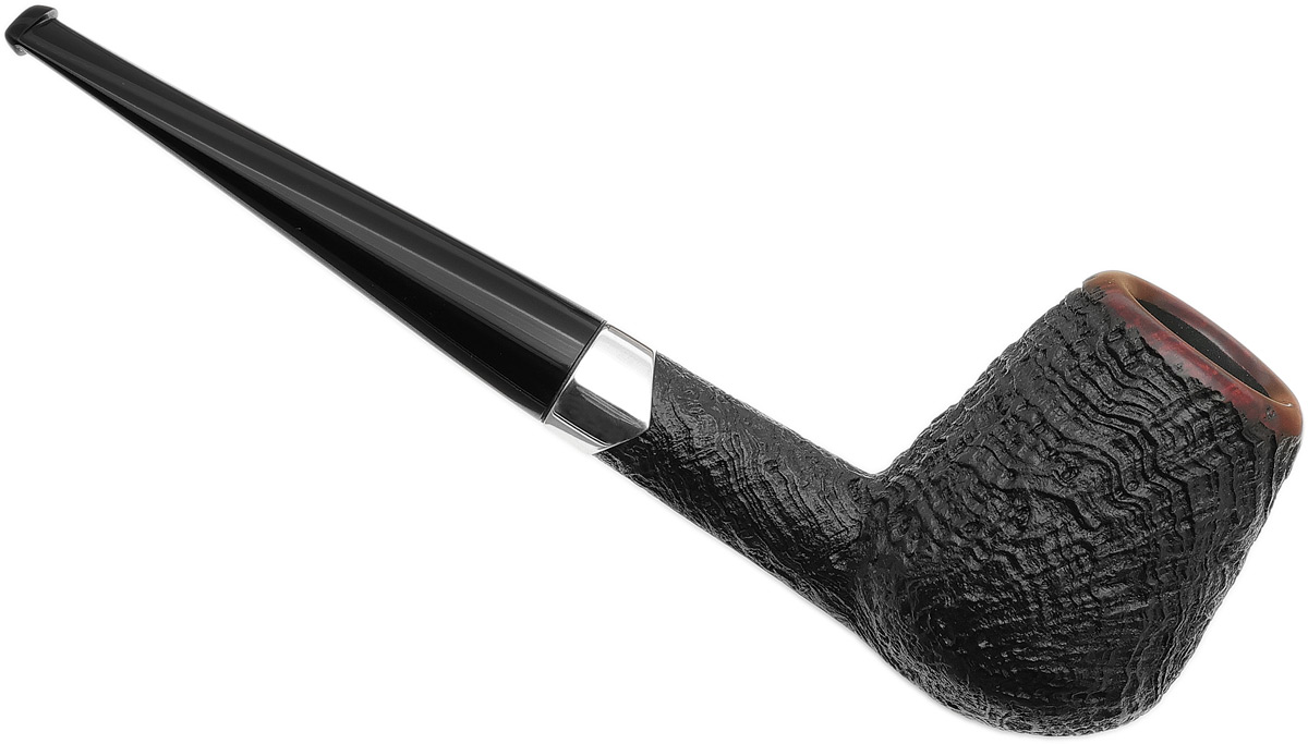 Ryan Alden Sandblasted Strawberry Wood Billiard with Silver (Queen of Hearts)
