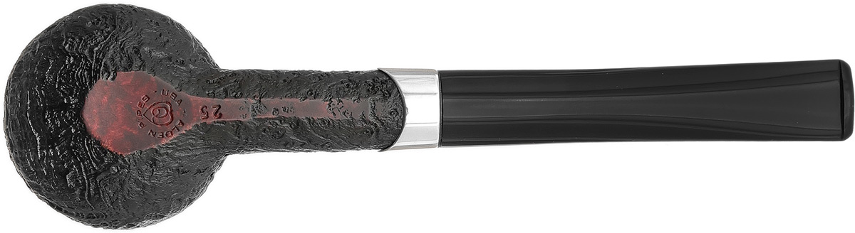 Ryan Alden Sandblasted Strawberry Wood Billiard with Silver (Queen of Hearts)