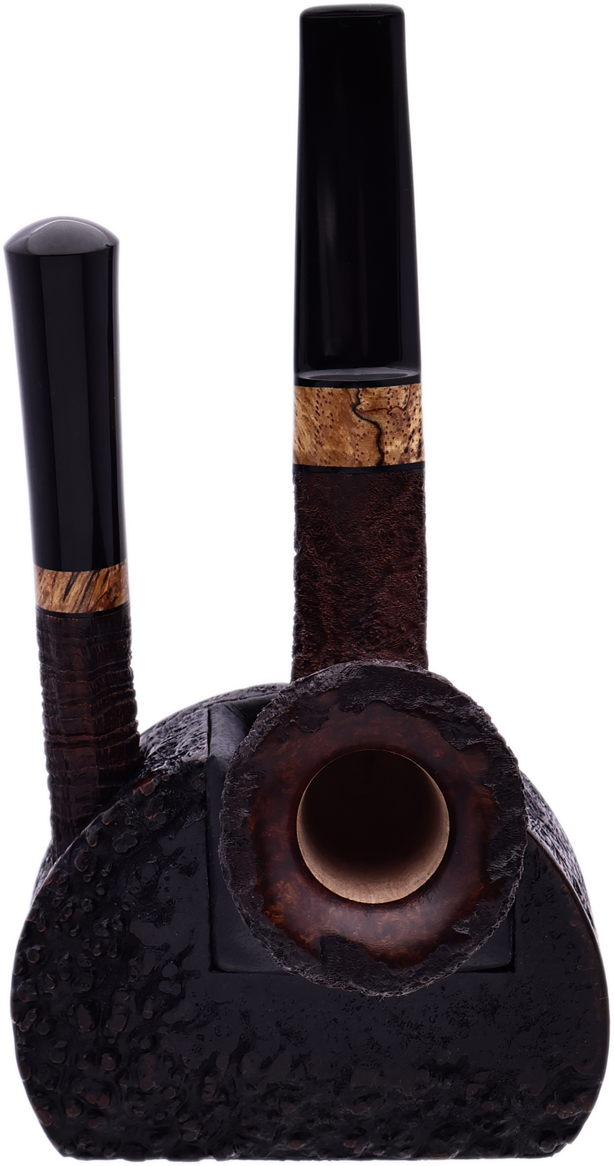 Ryan Alden Sandblasted Bent Dublin with Spalted Pecan (King of Clubs)