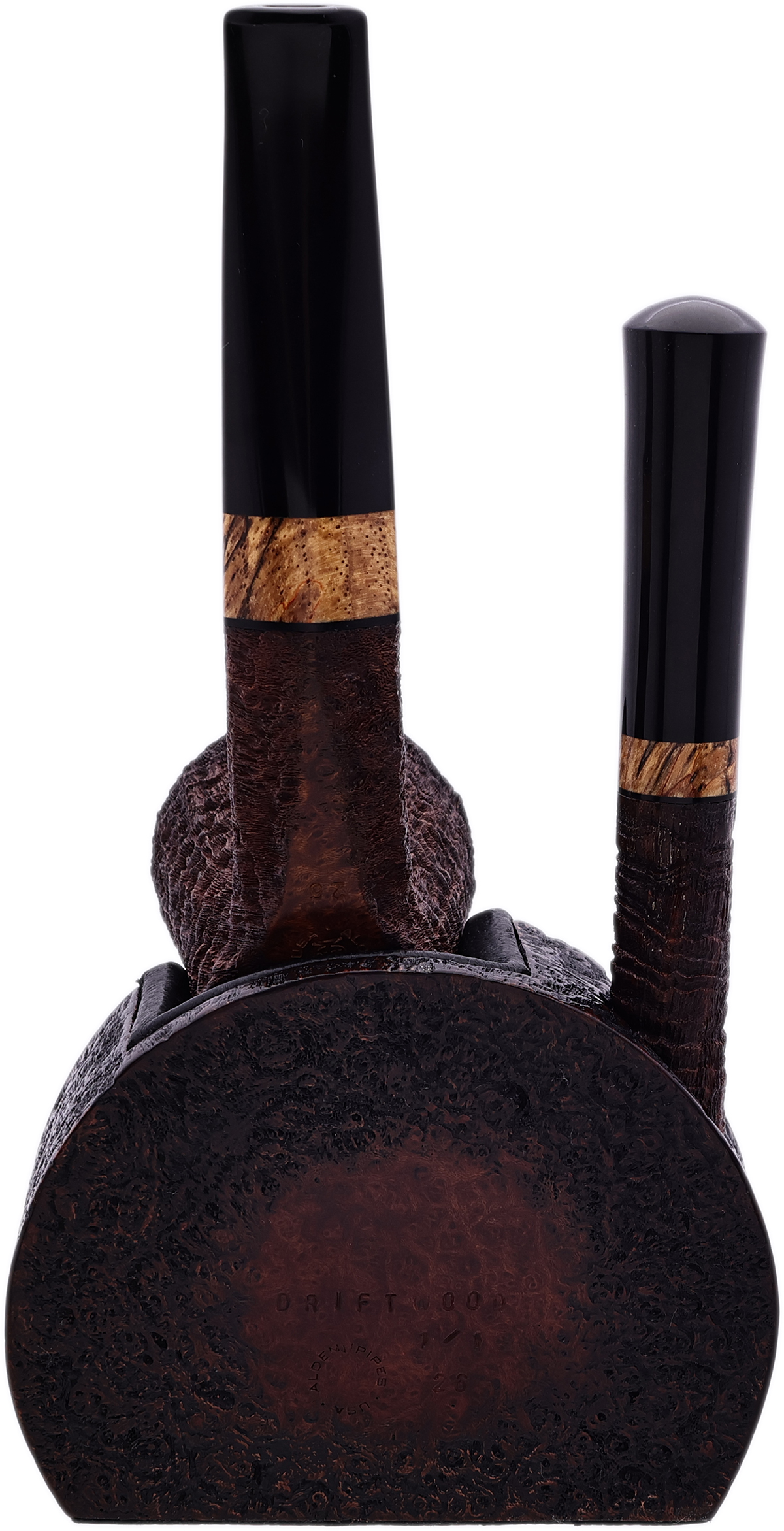 Ryan Alden Sandblasted Bent Dublin with Spalted Pecan (King of Clubs)