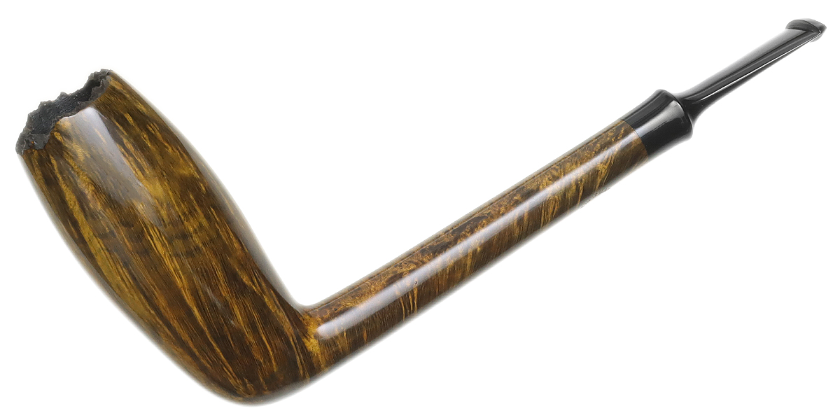 chimney tobacco pipe Rustic Olive Wood with Meerschaum Lining Slight Bent Top 5.75" Paykoc 1 Count Assorted Smooth Chimney (B) Tobacco Pipe