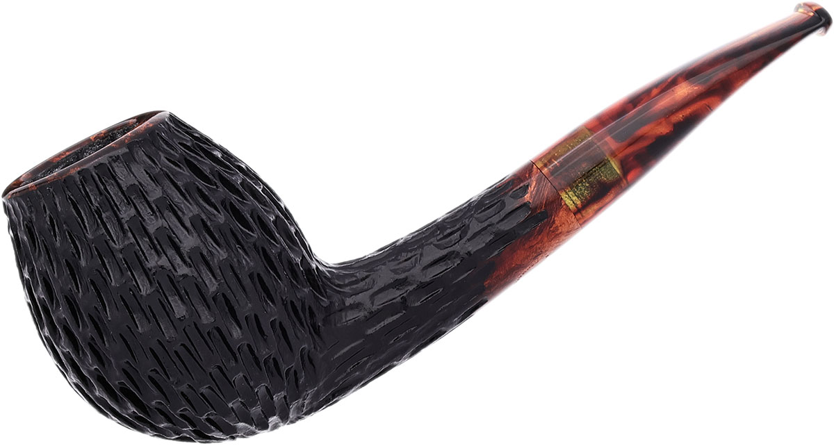 Rusticated Bent Egg Tobacco Pipe