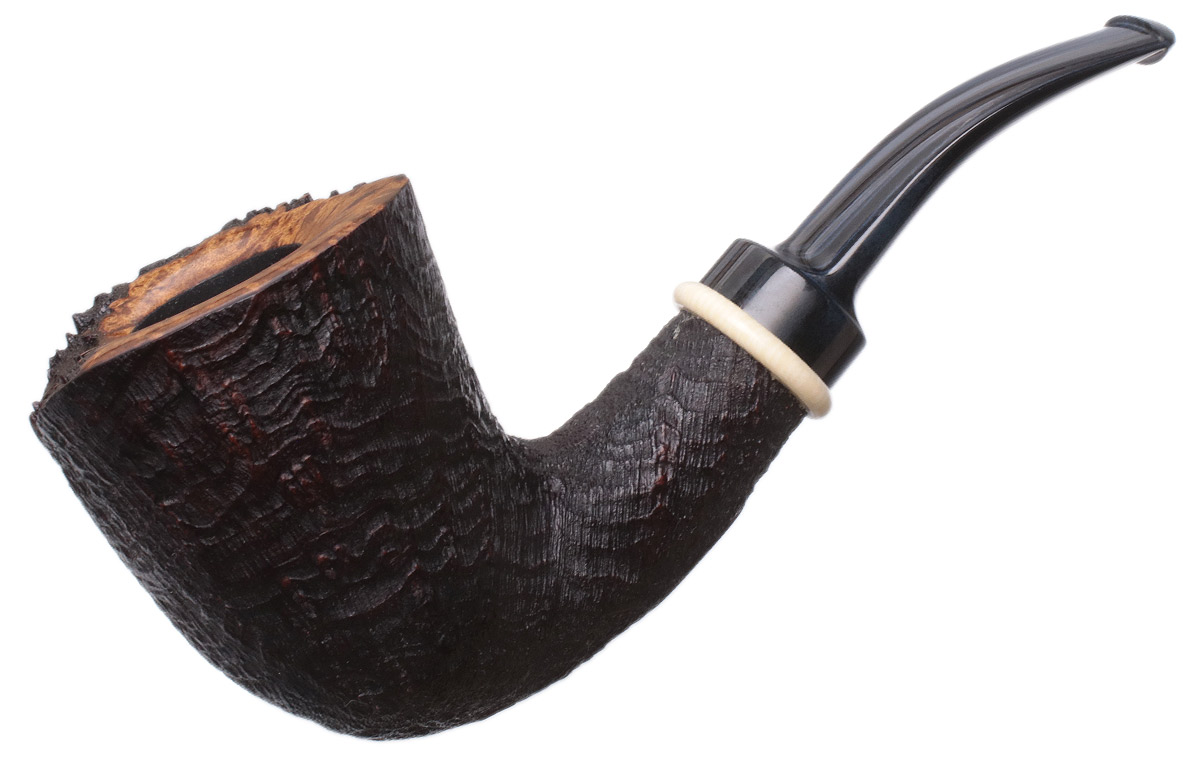Scottie Piersel Partially Sandblasted Bent Dublin with Ivorite