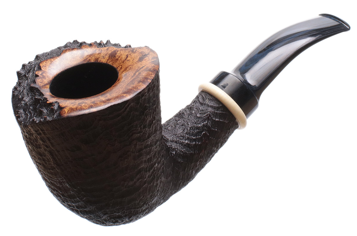 Scottie Piersel Partially Sandblasted Bent Dublin with Ivorite