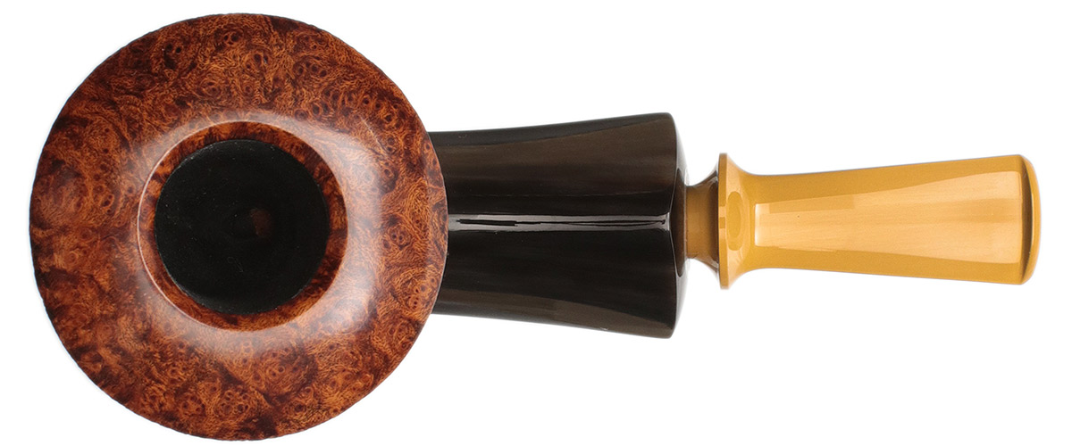 Jerry Zenn Partially Sandblasted Bent Dublin with Horn (19)