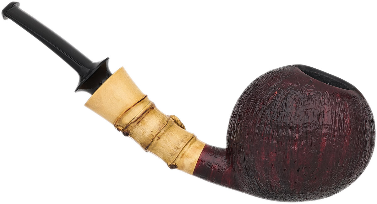 Jerry Zenn Sandblasted Bent Apple with Bamboo and Boxwood
