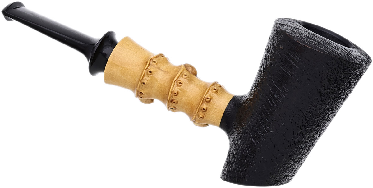Jerry Zenn Sandblasted Poker with Carved Boxwood