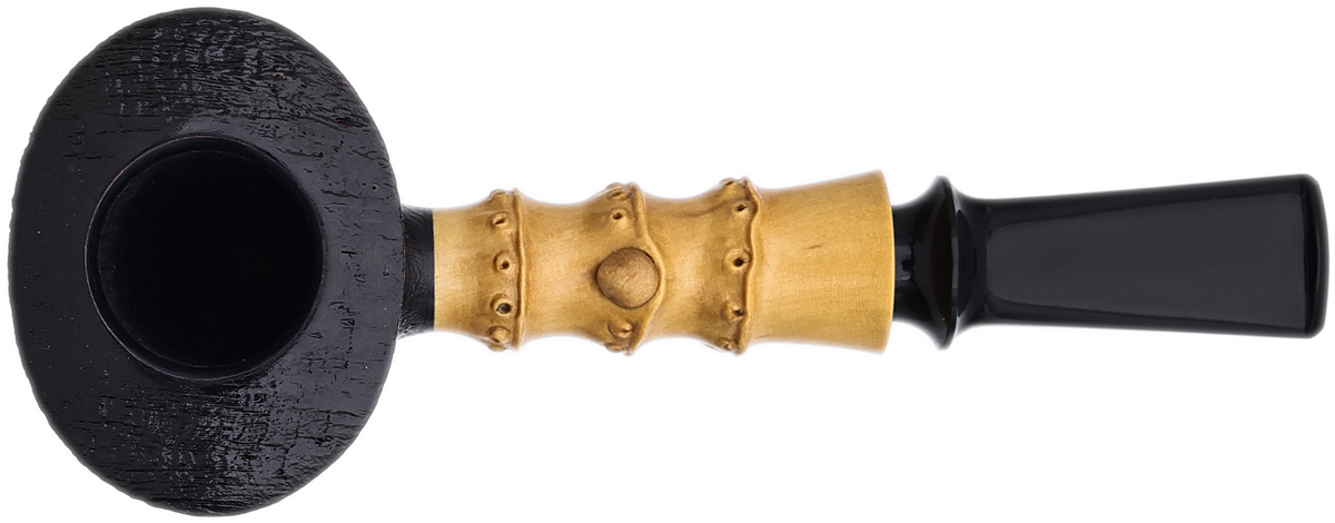 Jerry Zenn Sandblasted Poker with Carved Boxwood