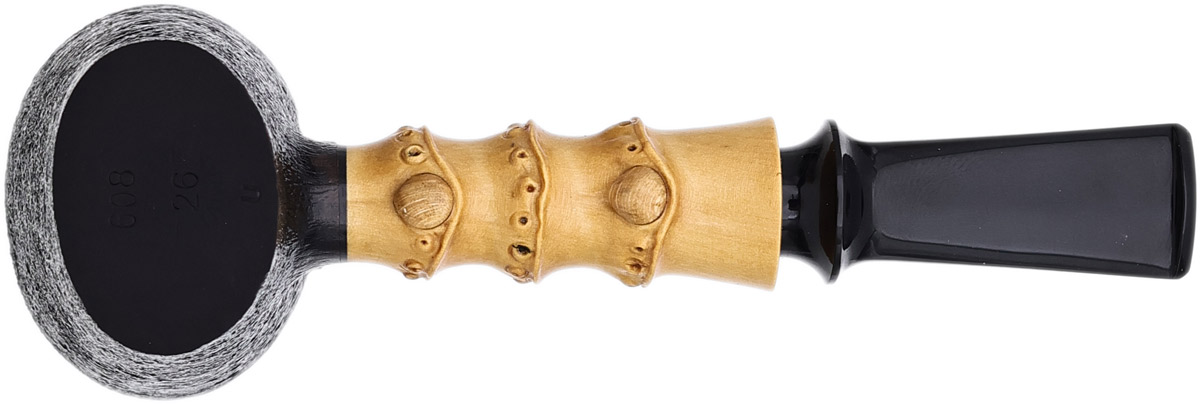 Jerry Zenn Sandblasted Poker with Carved Boxwood