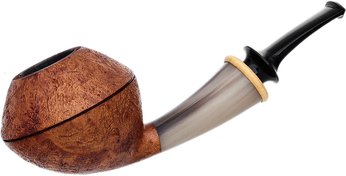 Jerry Zenn Sandblasted Rhodesian with Horn and Boxwood