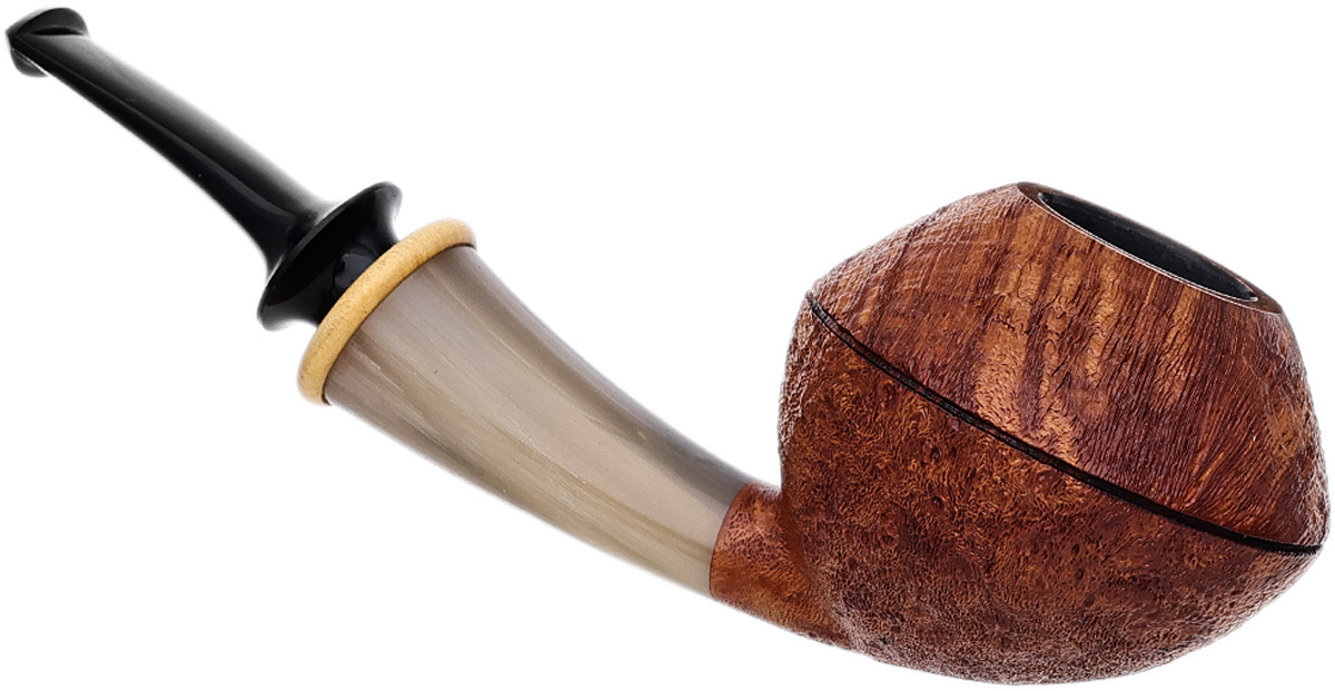 Jerry Zenn Sandblasted Rhodesian with Horn and Boxwood