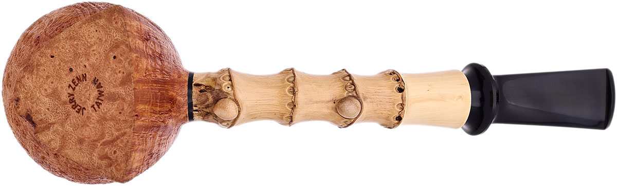 Jerry Zenn Sandblasted Apple Sitter with Bamboo