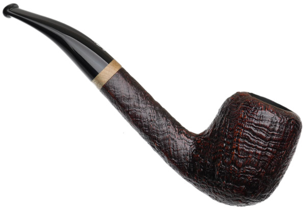 Savinelli Autograph Briar Line Sandblasted Bent Billiard (6mm)