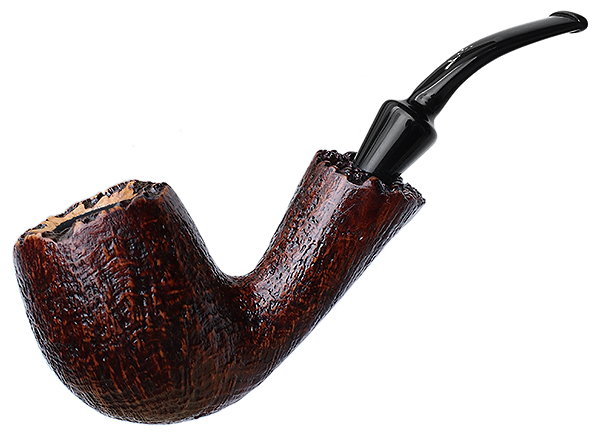 Savinelli Autograph Autograph Sandblasted Bent Billiard