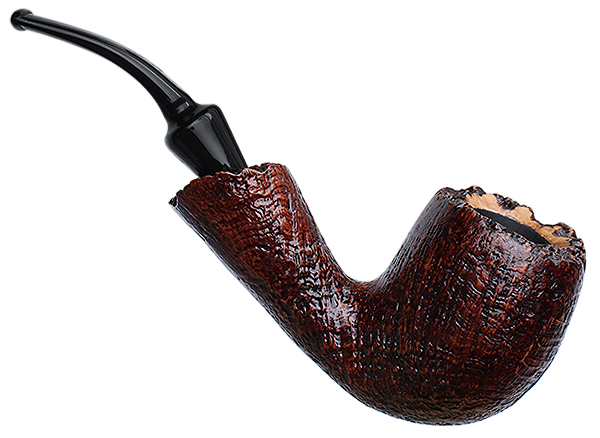 Savinelli Autograph Autograph Sandblasted Bent Billiard