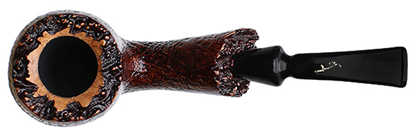 Savinelli Autograph Autograph Sandblasted Bent Billiard