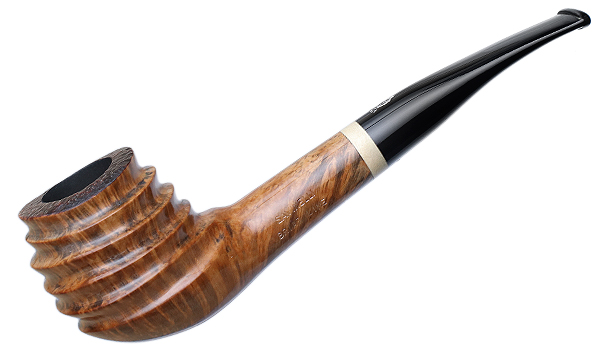 Savinelli Autograph Briar Line Carved Bent Billiard (B) (6mm)
