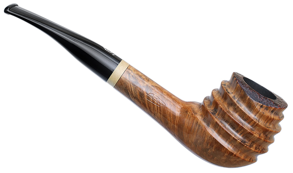 Savinelli Autograph Briar Line Carved Bent Billiard (B) (6mm)