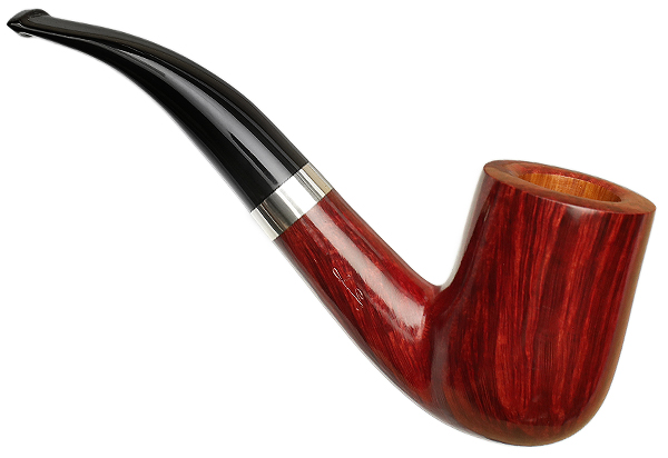 Savinelli Autograph Autograph Smooth Bent Billiard with Silver (4) (6mm)