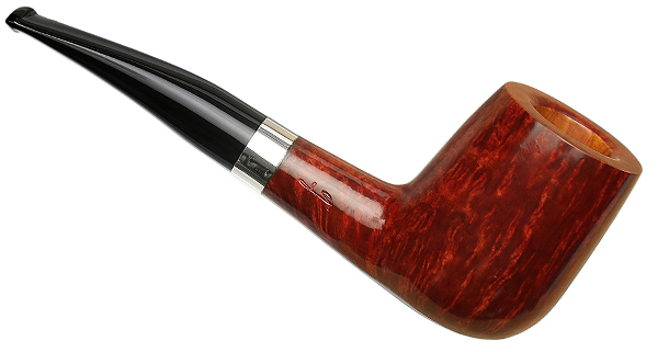 Savinelli Autograph Autograph Smooth Bent Billiard with Silver (4) (6mm)